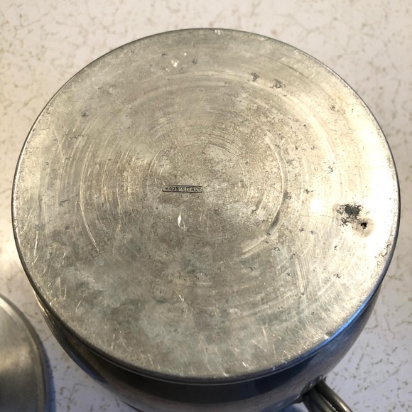 6711 Vtg Mid Century NASCO Metal Ice Bucket w/ Lid Made in Italy Aluminum